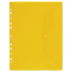 Oxford Sobre tamaño A4 PP translúcido multitaladro con cierre de velcro colores surtidos