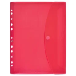 Oxford Sobre tamaño A4 PP translúcido multitaladro con cierre de velcro colores surtidos