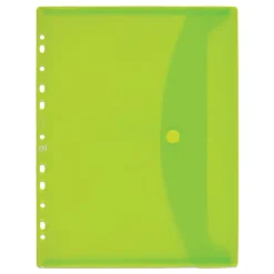 Oxford Sobre tamaño A4 PP translúcido multitaladro con cierre de velcro colores surtidos