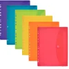 Oxford Sobre tamaño A5 PP translúcido multitaladro con cierre de velcro colores surtidos