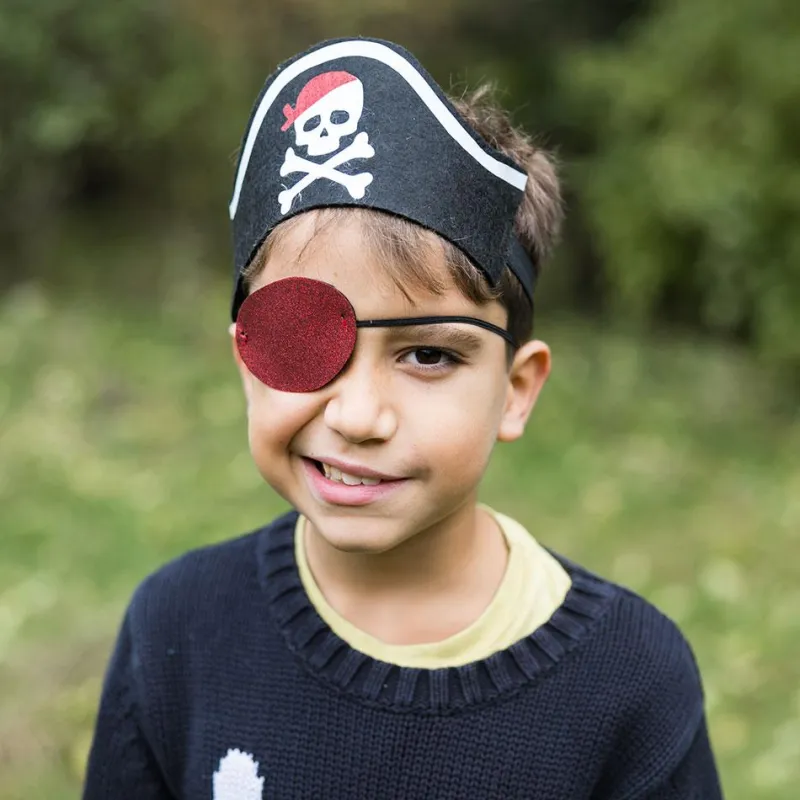 Great Pretenders Sombrero pirata tipo banda para cabeza con parche