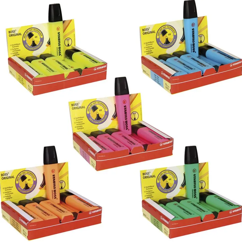 Stabilo Boss marcador caja 10 unidades. Unicolor