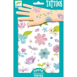 Djeco Tatuajes flores campestres set 2 hojas