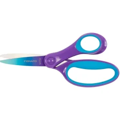 Fiskars Tijeras softgrip 15cm. azul y violeta