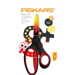 Fiskars Tijeras softgrip 15cm. rojo y negro