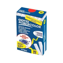 Fila Tizas redondas antialérgicas color blanco 10 unidades