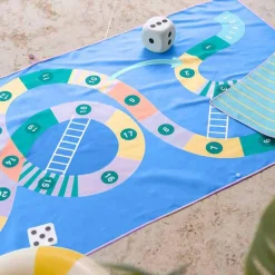 Quut Toalla de playa M juego serpientes y escaleras.