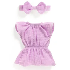 Djeco Vestido violeta con lazo para el pelo 32cm
